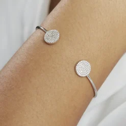 Best Histoire d'Or Bracelet Jonc Domitylle Argent Blanc Oxyde De Zirconium