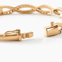 Histoire d'Or Bracelet Jonc Imae Plaqué Or Jaune Oxyde De Zirconium