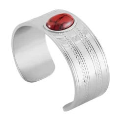 IMAGINE Bracelet Jonc Segolene Acier Blanc Pierre De Synthese* Bracelets|Bracelets Fantaisie