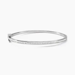 Best Histoire d'Or Bracelet Jonc Laurianne Argent Blanc Oxyde De Zirconium