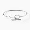 Online Histoire d'Or Bracelet Jonc Marie-capucine Argent Blanc