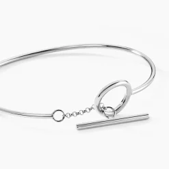 Online Histoire d'Or Bracelet Jonc Marie-capucine Argent Blanc