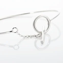 Online Histoire d'Or Bracelet Jonc Marie-capucine Argent Blanc