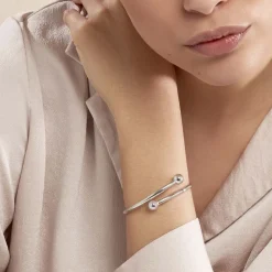 Hot Histoire d'Or Bracelet Jonc Noûr Argent Blanc