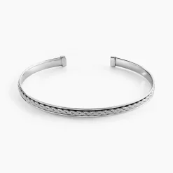 Histoire d'Or Bracelet Jonc Oscaro Argent Gris* Bracelets|Bracelets Joncs