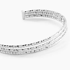 Hot Histoire d'Or Bracelet Jonc Rachelle Argent Blanc
