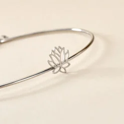 Hot Histoire d'Or Bracelet Jonc Rosita Argent Blanc