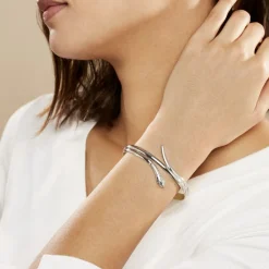Histoire d'Or Bracelet Jonc Solitaae Argent Blanc* Bracelets|Bracelets Joncs