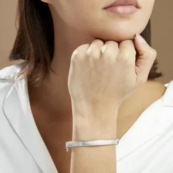 Clearance Histoire d'Or Bracelet Jonc Thaira Argent Blanc