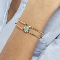 Histoire d'Or Bracelet Jonc Veina Plaqué Or Jaune Aventurine* Bracelets|Bracelets Joncs