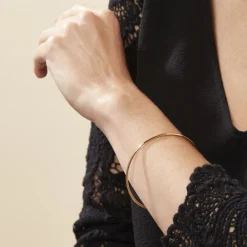 Online Histoire d'Or Bracelet Jonc Xylina Fil Rond Lisse Or Jaune