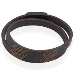 Hot JOURDAN Bracelet Chicago Cuir Noir Et Marron