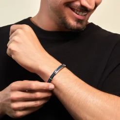 JOURDAN Bracelet Cuir Bleu* Bracelets