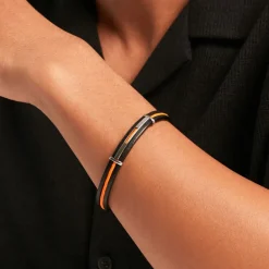 Hot JOURDAN Bracelet Damayanti Cuir Noir