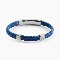 Hot JOURDAN Bracelet Kamen Cuir Bleu