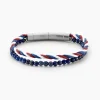 JOURDAN Bracelet Renatus Acier Argenté Lapis Lazuli
