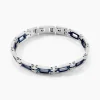 New JOURDAN Bracelet Wild Acier Blanc Et Bleu