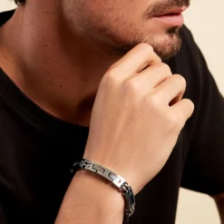 Online JOURDAN Bracelet Zephir acier bleu