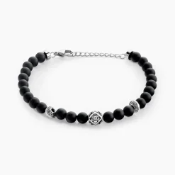 Histoire d'Or Bracelet Labhras Acier Blanc Agate* Bracelets|Bracelets Fantaisie