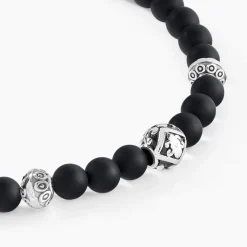 Histoire d'Or Bracelet Labhras Acier Blanc Agate* Bracelets|Bracelets Fantaisie