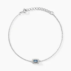 Histoire d'Or Bracelet Laurine Argent Blanc Oxyde De Zirconium argent blanc oxyde bleu sky