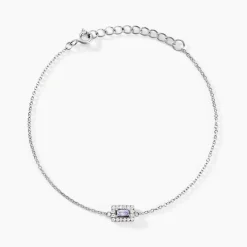 Outlet Histoire d'Or Bracelet Laurine Argent Blanc Oxyde De Zirconium argent blanc oxyde violet