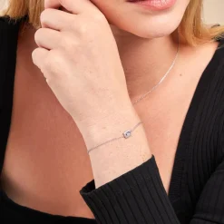 Outlet Histoire d'Or Bracelet Laurine Argent Blanc Oxyde De Zirconium argent blanc oxyde violet