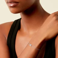 Online Histoire d'Or Bracelet Laurine Argent Blanc Oxyde De Zirconium