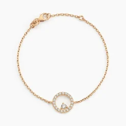 Histoire d'Or Bracelet Lila Plaqué Or Jaune Oxyde De Zirconium