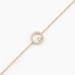 Histoire d'Or Bracelet Lila Plaqué Or Jaune Oxyde De Zirconium