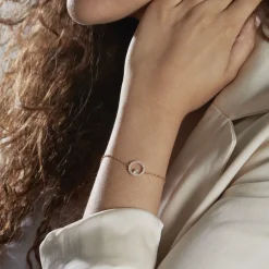 Histoire d'Or Bracelet Lila Plaqué Or Jaune Oxyde De Zirconium