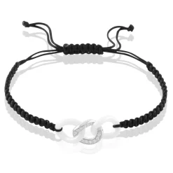 Histoire d'Or Bracelet Link Argent Blanc Oxyde De Zirconium Et Céramique* Bracelets|Bracelets Fantaisie