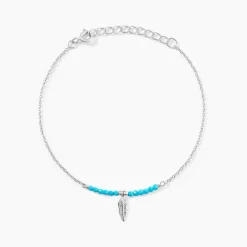 Histoire d'Or Bracelet Lottie Argent Blanc Turquoise* Bracelets|Bracelets Fantaisie