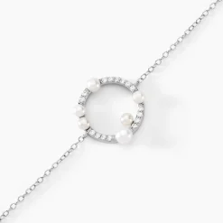 Histoire d'Or Bracelet Lua Argent Blanc Oxyde De Zirconium Perle De Culture* Bracelets|Bracelets Fantaisie