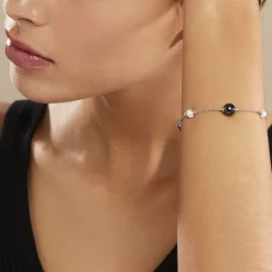 Histoire d'Or Bracelet Lucia Cera Argent Blanc Perle De Culture Et Céramique* Bracelets|Bracelets Fantaisie