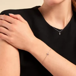 Best Histoire d'Or Bracelet Lysianne Argent Blanc Oxyde De Zirconium