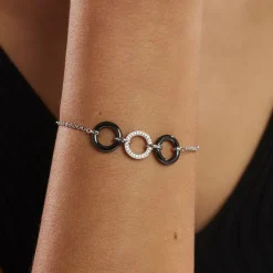 Best Histoire d'Or Bracelet Magalie Argent Blanc Céramique Et Oxyde De Zirconium