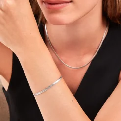 Histoire d'Or Bracelet Maille Thiane Argent Blanc* Bracelets|Bracelets Fantaisie