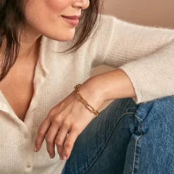 Online Histoire d'Or Bracelet Maille Urban Line Acier Doré