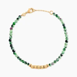 Online Histoire d'Or Bracelet Manua Plaqué Or Jaune Pierre D'imitation plaqué or jaune pierre d'imitation vert