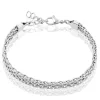 New Histoire d'Or Bracelet Metropolitan Maille Fantaisie Acier Blanc