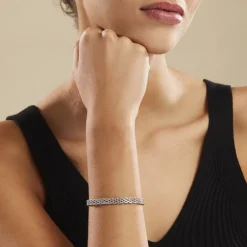 New Histoire d'Or Bracelet Metropolitan Maille Fantaisie Acier Blanc