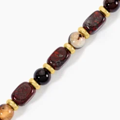 Online Histoire d'Or Bracelet Miky Acier Jaune Pierre De Synthese Agate