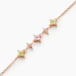 Discount Histoire d'Or Bracelet Nimbe Argent Rose Oxyde De Zirconium argent rose oxyde bleu sky