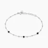 Best Histoire d'Or Bracelet Nissia Argent Blanc Verre