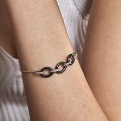 Histoire d'Or Bracelet Nowell Argent Blanc Oxyde De Zirconium Et Céramique