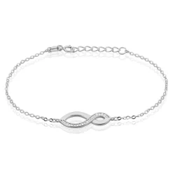 New Histoire d'Or Bracelet Odile Argent Blanc Oxyde De Zirconium