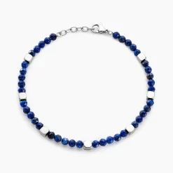 Clearance Histoire d'Or Bracelet Oleg Acier Blanc Sodalite
