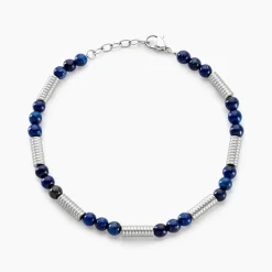 Histoire d'Or Bracelet Olek Acier Blanc Lapis Lazuli* Bracelets|Bracelets Fantaisie