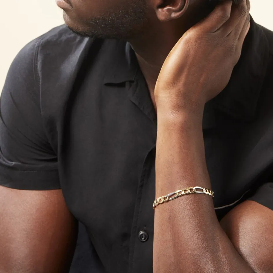 Discount Histoire d'Or Bracelet Maille Alternée or bicolore